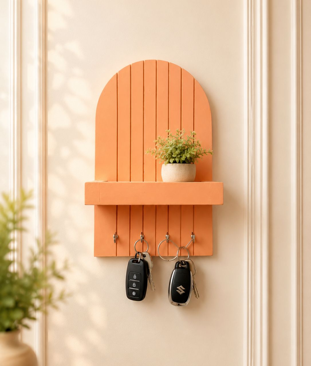 Pinteresty Arch Key Holder with Shelf