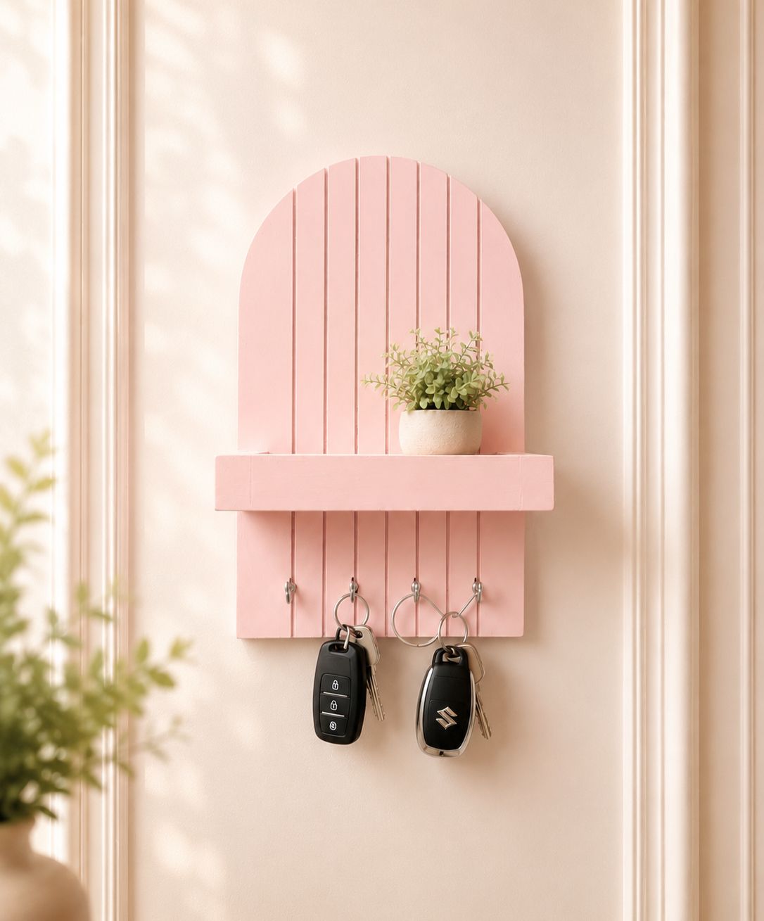 Aesthetic Arch Key Holder with Shelf